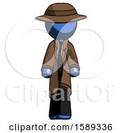 Blue Detective Man Walking Front View