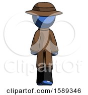Poster, Art Print Of Blue Detective Man Walking Away Back View