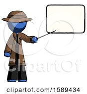 Poster, Art Print Of Blue Detective Man Giving Presentation In Front Of Dry-Erase Board