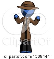 Poster, Art Print Of Blue Detective Man Shrugging Confused
