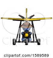Poster, Art Print Of Blue Detective Man In Ultralight Aircraft Front View