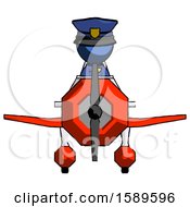 Poster, Art Print Of Blue Police Man In Geebee Stunt Plane Front View