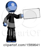Poster, Art Print Of Blue Clergy Man Holding Large Envelope