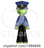 Poster, Art Print Of Green Police Man Standing Facing Forward