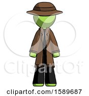 Poster, Art Print Of Green Detective Man Standing Facing Forward