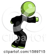 Poster, Art Print Of Green Clergy Man Sneaking While Reaching For Something
