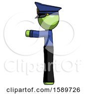 Poster, Art Print Of Green Police Man Pointing Left