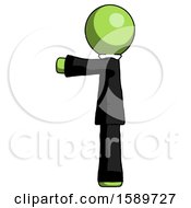 Green Clergy Man Pointing Left