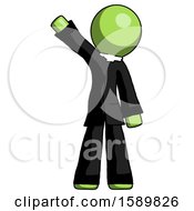 Green Clergy Man Waving Emphatically With Right Arm