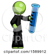 Poster, Art Print Of Green Clergy Man Holding Large Test Tube