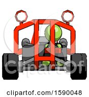 Poster, Art Print Of Green Clergy Man Riding Sports Buggy Front View