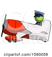 Poster, Art Print Of Green Police Man In Geebee Stunt Aircraft Side View