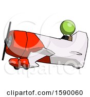 Poster, Art Print Of Green Clergy Man In Geebee Stunt Aircraft Side View