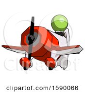 Poster, Art Print Of Green Clergy Man Flying In Geebee Stunt Plane Viewed From Below