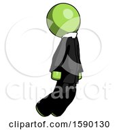 Poster, Art Print Of Green Clergy Man Floating Through Air Right