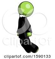 Poster, Art Print Of Green Clergy Man Floating Through Air Left