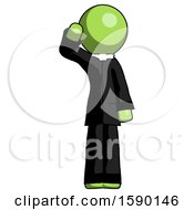 Poster, Art Print Of Green Clergy Man Soldier Salute Pose