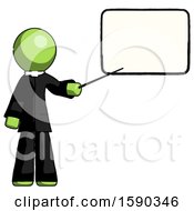 Poster, Art Print Of Green Clergy Man Giving Presentation In Front Of Dry-Erase Board