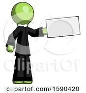 Poster, Art Print Of Green Clergy Man Holding Large Envelope