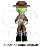 Poster, Art Print Of Green Detective Man Giving Football To You