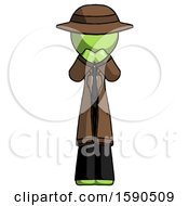 Poster, Art Print Of Green Detective Man Laugh Giggle Or Gasp Pose