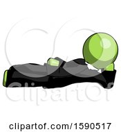 Green Clergy Man Reclined On Side