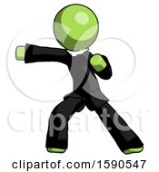 Green Clergy Man Martial Arts Punch Left