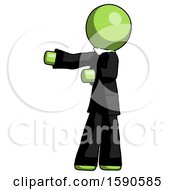 Poster, Art Print Of Green Clergy Man Presenting Something To His Right