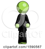Poster, Art Print Of Green Clergy Man Walking Front View