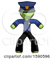 Poster, Art Print Of Green Police Male Sumo Wrestling Power Pose
