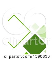 Clipart Of A Green Diamond Background Royalty Free Vector Illustration