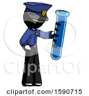 Poster, Art Print Of Ink Police Man Holding Large Test Tube
