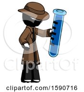 Poster, Art Print Of Ink Detective Man Holding Large Test Tube