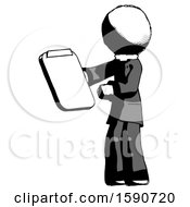 Poster, Art Print Of Ink Clergy Man Reviewing Stuff On Clipboard