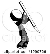 Poster, Art Print Of Ink Clergy Man Stabbing Or Cutting With Scalpel