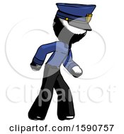 Ink Police Man Suspense Action Pose Facing Right