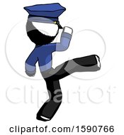 Poster, Art Print Of Ink Police Man Kick Pose