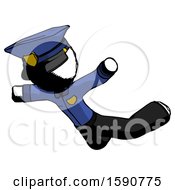 Poster, Art Print Of Ink Police Man Skydiving Or Falling To Death