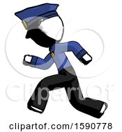 Poster, Art Print Of Ink Police Man Running Fast Left