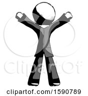 Poster, Art Print Of Ink Clergy Man Surprise Pose Arms And Legs Out