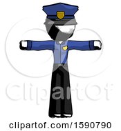 Poster, Art Print Of Ink Police Man T-Pose Arms Up Standing