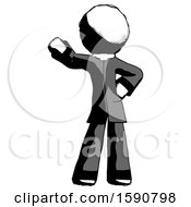 Ink Clergy Man Waving Right Arm With Hand On Hip