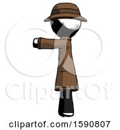 Poster, Art Print Of Ink Detective Man Pointing Left