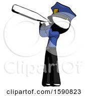 Poster, Art Print Of Ink Police Man Thermometer In Mouth