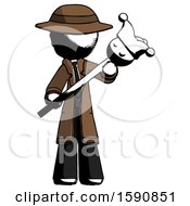 Poster, Art Print Of Ink Detective Man Holding Jester Diagonally