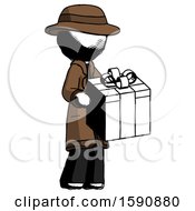 Poster, Art Print Of Ink Detective Man Giving A Present