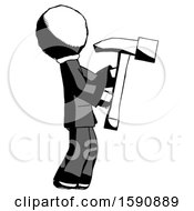 Poster, Art Print Of Ink Clergy Man Hammering Something On The Right