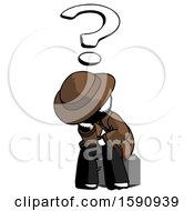 Poster, Art Print Of Ink Detective Man Thinker Question Mark Concept