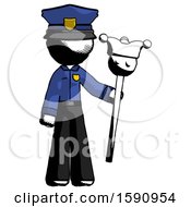 Poster, Art Print Of Ink Police Man Holding Jester Staff