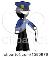 Poster, Art Print Of Ink Police Man Standing With Hiking Stick